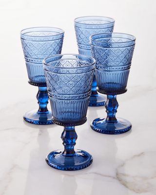 Blue Claro Goblets, Set of 4