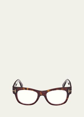 Blue Filtering Signature T Acetate Rectangle Glasses