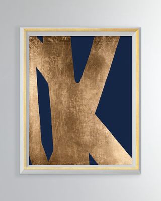 Blue/Gold Abstract Wall Art