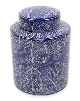 Blue Koi Fish Large Jar