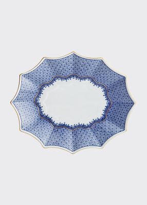 Blue Lace 12-Sided Lobed Large Tray