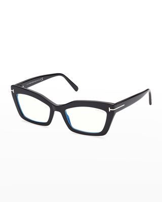 Blue Light Blocking Plastic Cat-Eye Optical Glasses
