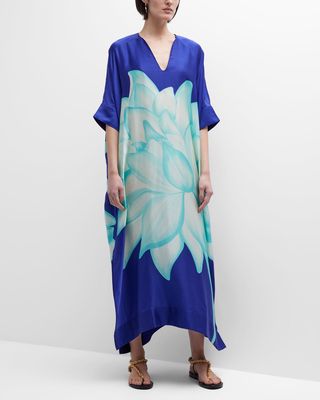 Blue Lotus Kaftan Dress