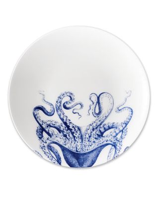 Blue Lucy Coupe Salad Plates, Set of 4