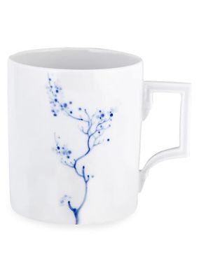 Blue Orchid Porcelain Mug