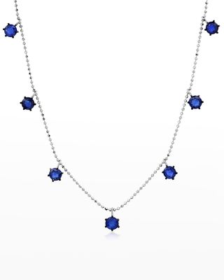 Blue Sapphire Floating Necklace