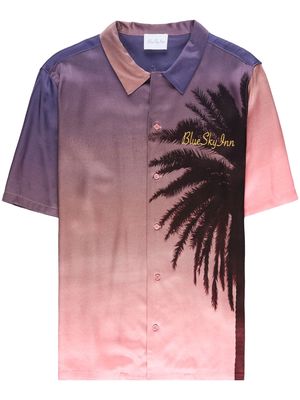 BLUE SKY INN embroidered-logo short-sleeve shirt - Pink