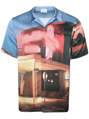 BLUE SKY INN Flamingo Inn graphic-print shirt