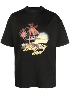 BLUE SKY INN graphic logo-print T-shirt - Black