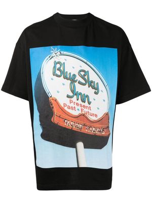 BLUE SKY INN graphic-print cotton T-shirt - Black