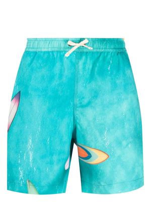 BLUE SKY INN graphic-print drawstring swim shorts