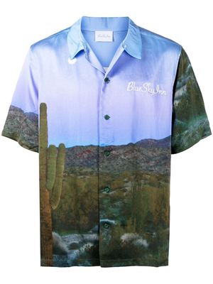 BLUE SKY INN landscape print short-sleeve shirt