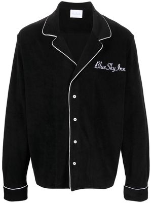 BLUE SKY INN logo-embroidered cotton shirt - Black