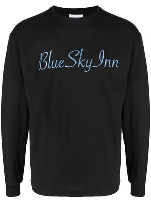 BLUE SKY INN logo-embroidered cotton T-shirt - Black
