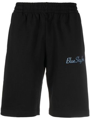 BLUE SKY INN logo embroidered track shorts - Black
