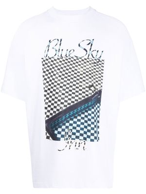 BLUE SKY INN logo-graphic print T-shirt - White