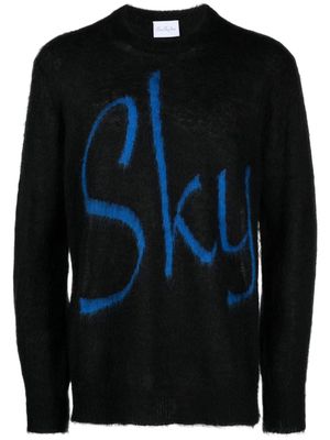 BLUE SKY INN logo-print crew-neck jumper - Black