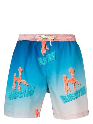 BLUE SKY INN logo-print swim shorts