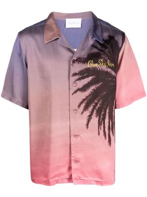 BLUE SKY INN palm tree gradient shirt - Purple