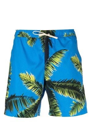 BLUE SKY INN palm tree-print swim shorts
