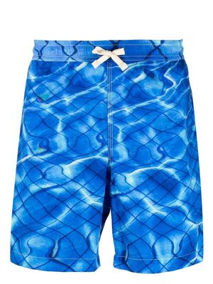 BLUE SKY INN pool-motif swim shorts