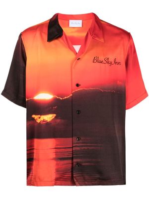 BLUE SKY INN Suncloud logo-embroidered shirt - Orange