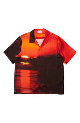 Blue Sky Inn Suncloud Short Sleeve Button-Up Shirt in A/O Print