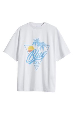 Blue Sky Inn Sunset Logo Graphic T-Shirt in White