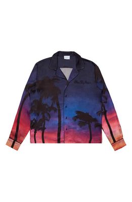Blue Sky Inn Sunset Palms Button-Up Shirt in Sunset Sun