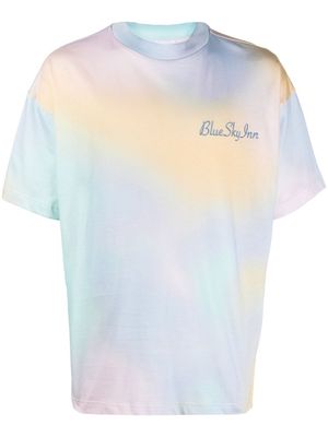 BLUE SKY INN tie-dye logo-embroidered T-shirt - TIE DYE