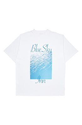 Blue Sky Inn Waves Organic Cotton Graphic Tee in White