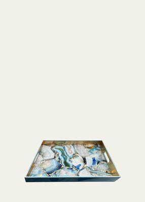 Blue Stone Lacquered Tray