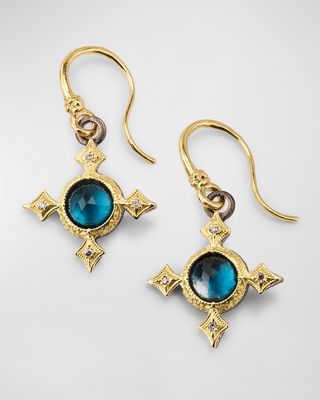 Blue Topaz Crivelli Drop Earrings