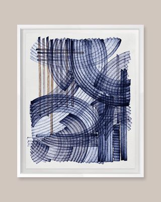 "Blue Weave 2" Digital Art Print by Victoria Neiman
