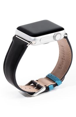 Bluebonnet French Leather Apple Watch® Band in Black