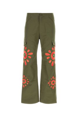 Bluemarble Army Green Cotton Cargo Pant