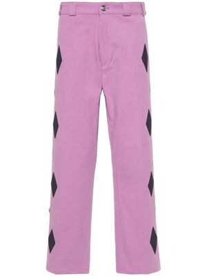 BLUEMARBLE bead-embellished straight trousers - Purple