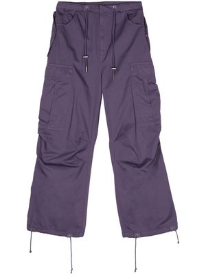 BLUEMARBLE drawstring-waist cotton cargo pants - Purple