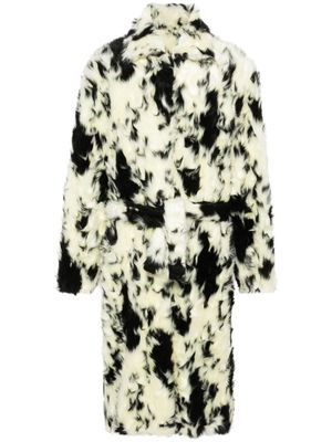 BLUEMARBLE faux-fur belted coat - Black