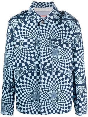 BLUEMARBLE geometric-pattern cotton shirt