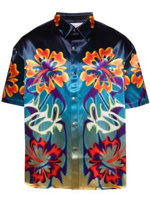 BLUEMARBLE Hibiscus floral-print shirt