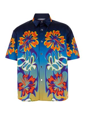 Bluemarble Hibiscus Shortsleeves Shirt