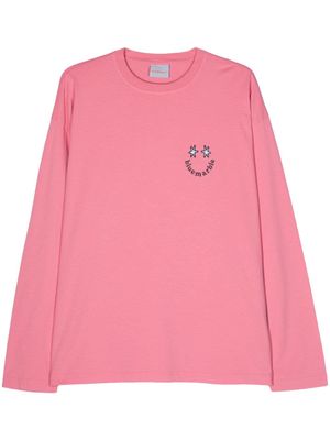 BLUEMARBLE logo-embroidered cotton T-shirt - Pink