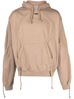 BLUEMARBLE logo-patch cotton hoodie - Neutrals