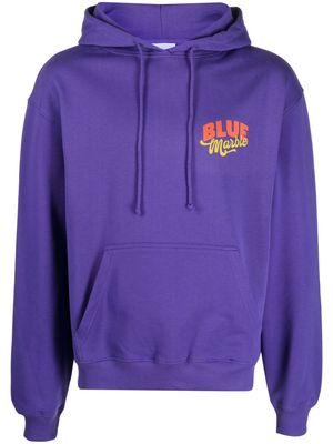BLUEMARBLE logo-print cotton hoodie - Purple