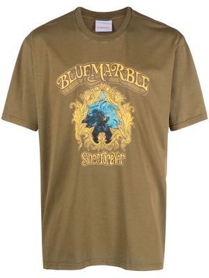 BLUEMARBLE logo-print cotton T-shirt - Green