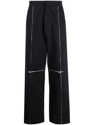 BLUEMARBLE metallic-detail wide-leg trousers - Black