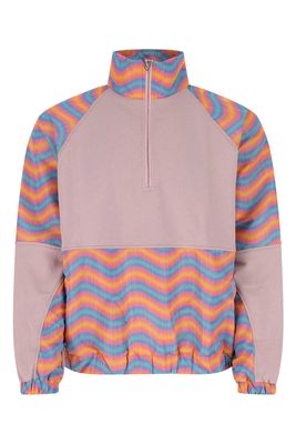 Bluemarble Multicolor Cotton And Nylon Oversize Sweatshirt