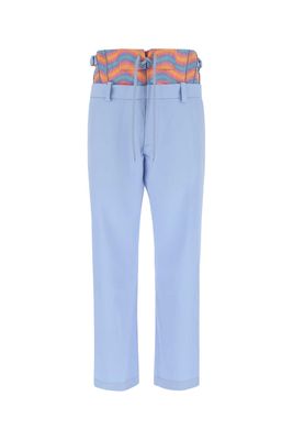 Bluemarble Pastel Light Blue Wool Wide-leg Swim Pant