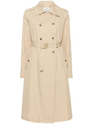 Blugirl belted double-breasted trench coat - Neutrals